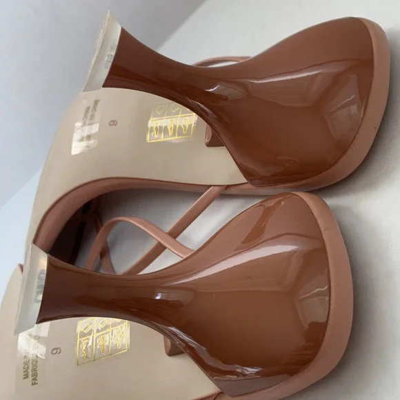 Jeffrey Campbell Nude Strappy Sandals Size 9 - Picture 6 of 15